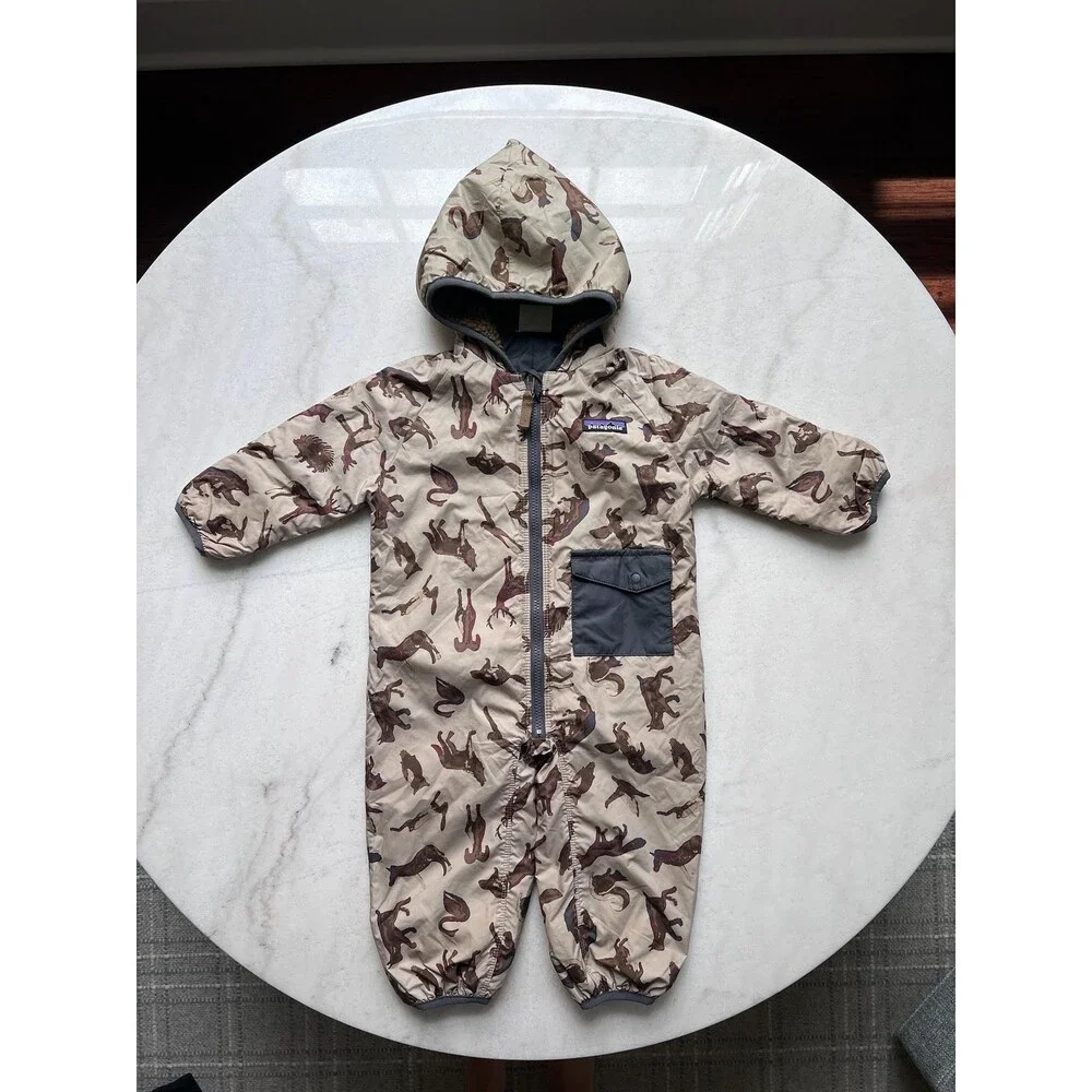 Patagonia Reversible Infant Puff Ball Bunting 3-6m